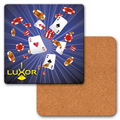 4" Coaster w/ 3D Lenticular Images of Gambling Paraphernalia (Custom)
